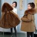 Women's Fleece-Lined Parka Jacket Winter Short Coat With Fur Hood, Thick Warm Outerwear For Cold Weather"_ecoleips.com