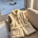 girl New Chinese Women's Clothing Beige Lamb Wool Button 2025 Winter Small Size Warm National Style Cotton Vest_ecoleips.com