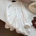 White Linen Old Money Style Women's Shirt, New Spring/summer Collection, Loose Fit, Slimming, High-end Cotton-linen_ecoleips.com