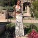 Winter New Fashion Women's Sexy V-neck Halter Top With Ruffled Long Skirt Two-piece Set_ecoleips.com