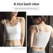 Women's Camisole With Built-in Bra And Chest Pads, Summer Pure Cotton, Slim Fit, Casual Sleeveless Top For Outerwear_ecoleips.com