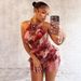 K24DS201 European And American Women's Fashion Summer New Colorful Printed Sleeveless Halter Tie Backless Sexy Dress_ecoleips.com