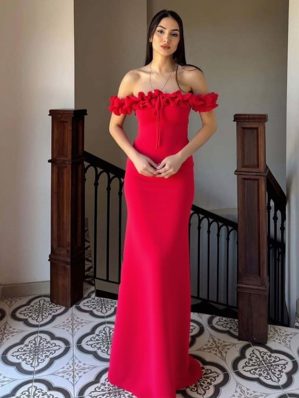 Hugcitar Women Elegant Slash Neck Ruched Sleeveless Lace Up Solid Sexy Maxi Prom Dress Summer Clothes Wedding Party Festival Y2K_ecoleips.com