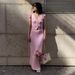 Women's Clothing Elegant V Neck Knitted Midi Skirt Set With Flutter Sleeve Top And Long Skirt Style Summer For Formal & Casual_ecoleips.com