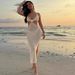 Women's Clothing Solid Color Sexy Hollow Knitted Beach Bikini Swimsuit Blouse_ecoleips.com
