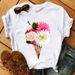 European And American Cross-border Foreign Trade Wholesale Clothing: Heart-shaped Floral Letter Print Round-neck_ecoleips.com