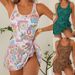 Women's Clothing Conservative Retro Printed Skirt Style Triangle One Piece Swimsuit For Women_ecoleips.com