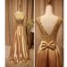 Women's Clothing Golden Evening Dress Banquet Temperament Fairy Light Luxury Niche High End Vocal Music Art Exam Graduation Host Dress_ecoleips.com