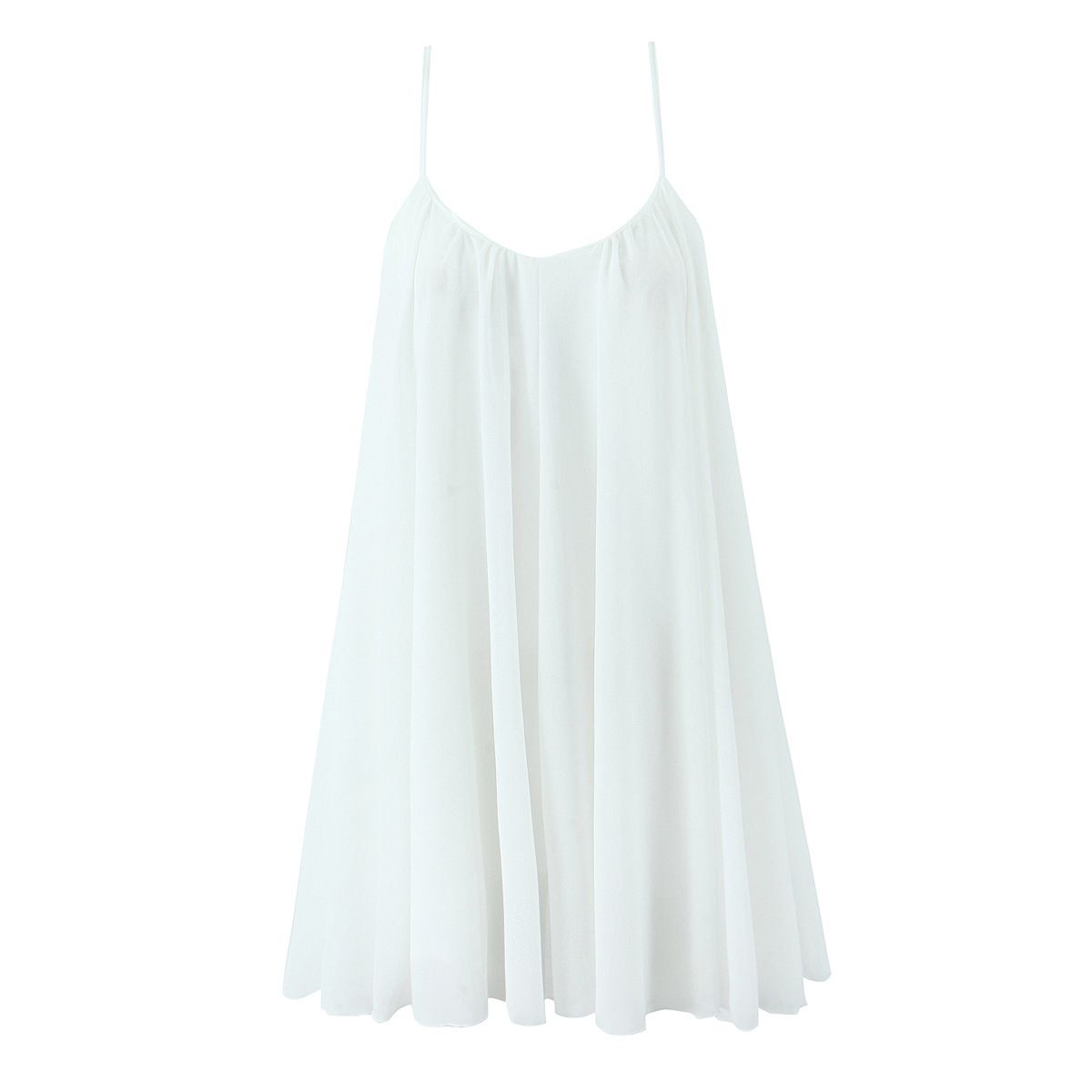 Summer New French Beach Resort Style Women's Backless Mini Slip Dress Chic Versatile_ecoleips.com