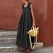 Women's Clothing Long Ear Shaped Versatile Vacation Spring And Summer Dress_ecoleips.com