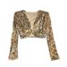 European Style Versatile Short Blazer BINGBING Sequin Vest Jazz Dance Performance Jacket_ecoleips.com