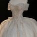 Off The Shoulder Petite Wedding Dress French Style High End Texture Train Princess Style Bridal Main Dress_ecoleips.com