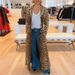 Autumn/Winter New Style Leopard Print Jacket Casual Long Trench Coat For Women_ecoleips.com