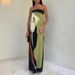 2025 Spring European And American Foreign Trade Women's Fashion Sleeveless Off-Shoulder Tube Top Sexy Backless Printed_ecoleips.com