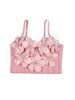 Women's Clothing White Three Dimensional Flower Sexy Bra Fishbone Bra With Coasters High End Outer Wear Body Shaping Camisole_ecoleips.com