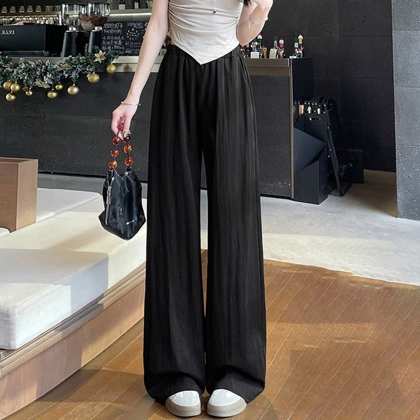 Women's Loose Straight Leg Pants Comfortable Thin Wide Leg Casual Sporty Ice Silk Cooling Mosquito Proof for Spring Summer Autumn_ecoleips.com