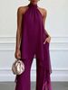 Women's Halter Sleeve Chiffon Two Piece Set Elegant Fashionable American Style_ecoleips.com
