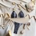 New Snake Print Split Swimsuit Women's European And American Bikini Sexy Triangle Bag Tie Dye Halter Neck Pure Desire Style Bikini_ecoleips.com