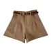 Women's High Waist A-Line Wide Leg Shorts Vintage Hong Kong Style Casual Spring Retro Trouser Shorts for Flattering Fit_ecoleips.com
