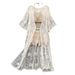 Women's Clothing Mid Length Sun Protection Cardigan Camisole Wide Leg Shorts Three Piece Suit_ecoleips.com