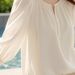 French-style Light Luxury White Chiffon Blouse Women, Unique Exquisite Design, Loose Lightweight, Perfect For Spring And_ecoleips.com