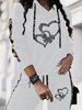 Women's Clothing Heart Print Casual Vacation Two Piece Set Hooded Long Sleeved Pants Fashionable 2026 New_ecoleips.com