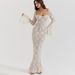 Women's Clothing New Trumpet Sleeve Sexy Lace Tube Top Long Skirt Fashionable Hot Girl Backpack Hip Dress_ecoleips.com