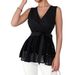 Women's Clothing Women's New Lace Up Beaded V Neck Sleeveless Vest Top_ecoleips.com