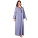Lilac Trumpet Sleeves Beaded Sequins Plus Size Dress Fashionable Cuffs Silver Diamond Stripe Dress_ecoleips.com