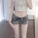American Style Spicy Girl Low Waist Jeans Women 2024 New Tight Bodycon Hot Blue Frayed Straight Pants Leg-Lengthening_ecoleips.com