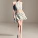 Women's Fashion French O-neck Banquet Dress Elegant Lace Embroidery Solid Long Dress 2026 Casual Flared Sleeves Slim Party Dress_ecoleips.com