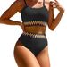 Women's Clothing New Swimsuit Sexy Bikini Fashion Women's Split Swimsuit Webbing Swimsuit Tights_ecoleips.com