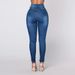 Women's Clothing High Waist Elastic Fashion Slim Hip Jeans Skinny Pants_ecoleips.com