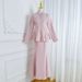 New Spring Collection European And American Women's Floral Beaded Long Sleeved Top And Fishtail Skirt Set_ecoleips.com