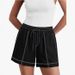 Women's Clothing Casual Shorts Elastic Waistband Drawstring Summer Style Topstitching Pockets_ecoleips.com