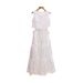 Shenzhen Nanyou High End Women's Clothing New French Lace Hollow Hepburn Style Heavy Embroidery Sweet Dress For Women_ecoleips.com
