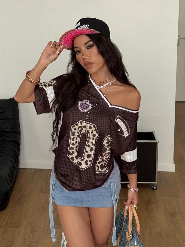 Retro Vintage Football Jersey For Women - Stretchy Slim Fit Sporty Tee With Breathable Fabric (S-3XL) | Trendy Soccer Shirt For Casual Wear & Training_ecoleips.com