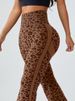 K Micro Flared Yoga Pants For Women, High Waisted And Hip Lifting Sports Wide Leg Pants, Leopard Print Fitness Yoga Flared Pants_ecoleips.com