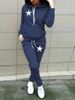 Women's Clothing Women's Fleece Lined Hooded Sweatshirt Set With Star Print Autumn Winter Top For Formal & Casual For Women_ecoleips.com