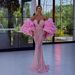 Women's Clothing New Sexy Slim Hip Wrapped U Neck High End Diamond Studded Party Evening Dress For Women_ecoleips.com
