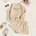 Women's Casual Loose Fit Hoodie Set With Letter Print - Comfortable Sportswear For Everyday Wear (A16 Print)_ecoleips.com