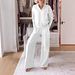 Autumn And Winter V-Neck Long Sleeve Loose Solid Color Women's Fashion Slacks Suit_ecoleips.com
