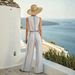 Women's Breathable 3D Stripe Sleeveless Top And Wide-Leg Pants Set Vacation-Ready Outfit Six Color Options_ecoleips.com