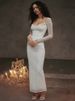 Mozision Elegant Sheer Long Sleeve Sexy Maxi Dress For Women Fashion Mesh Strapless Backless Club Party Sexy Long Dress New_ecoleips.com