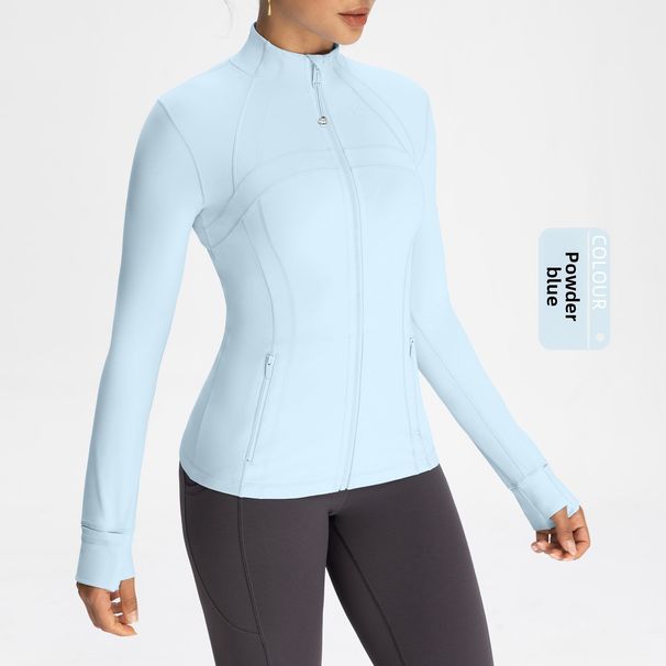 Athena Lulu Women's NlLlT Slim-fit Stand-up Collar Yoga Jacket, Naked-feel Fitness Sports Jacket_ecoleips.com