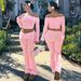 Women's Clothing Sweet And Spicy Style One Shoulder Top Flared Trousers Two Piece Suit_ecoleips.com