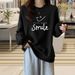 Fleece Lined Thickened Women's Sweatshirt Loose Fitting plus Size Fashionable Trendy Autumn Winter Top_ecoleips.com