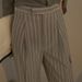Suitable For All Seasons Designer Women's Fashion Autumn New Yarn Striped Wide-Leg Street Casual Pants For Women_ecoleips.com