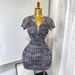 Women's Clothing New Elastic Mesh Dress V Neck Sexy Slim Hip Short Skirt Dress_ecoleips.com