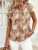 PRETTYGARDEN Rolled Short Sleeve Womens Tops Dressy Casual T Shirts Summer Floral V Neck Ladies Blouses Vacation Outfits_ecoleips.com